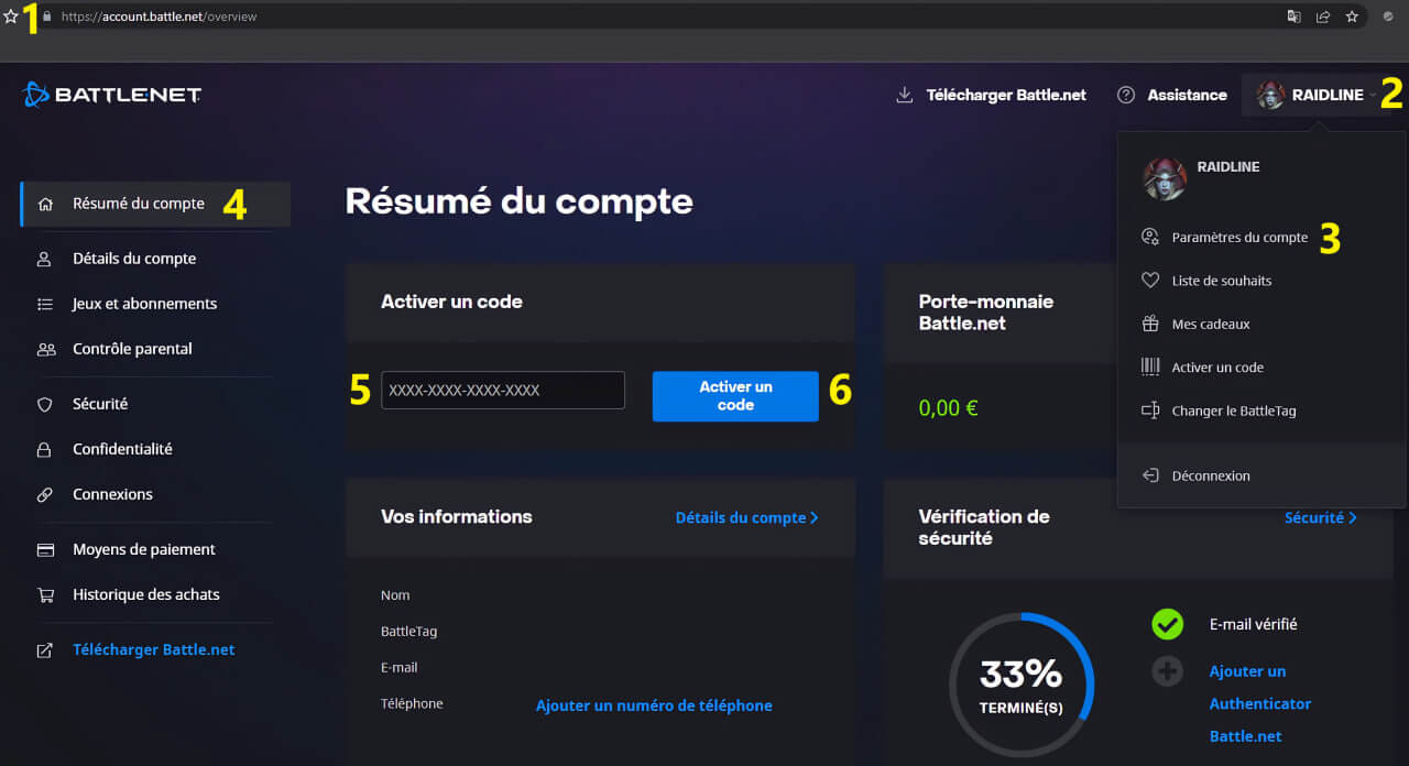 comment activer time card wow